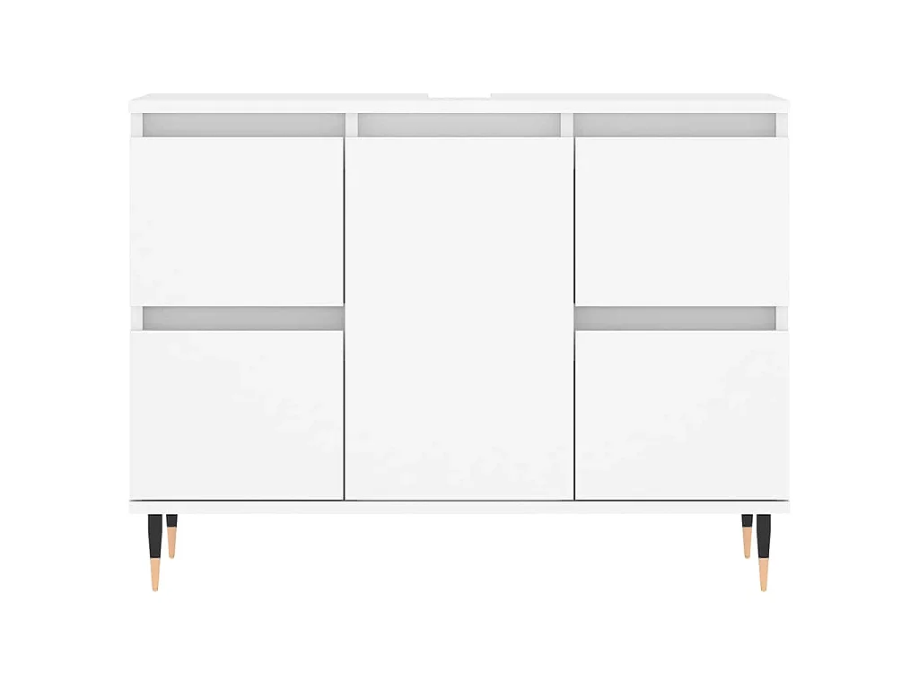 Badkamerkast 80x33x60 cm bewerkt hout wit