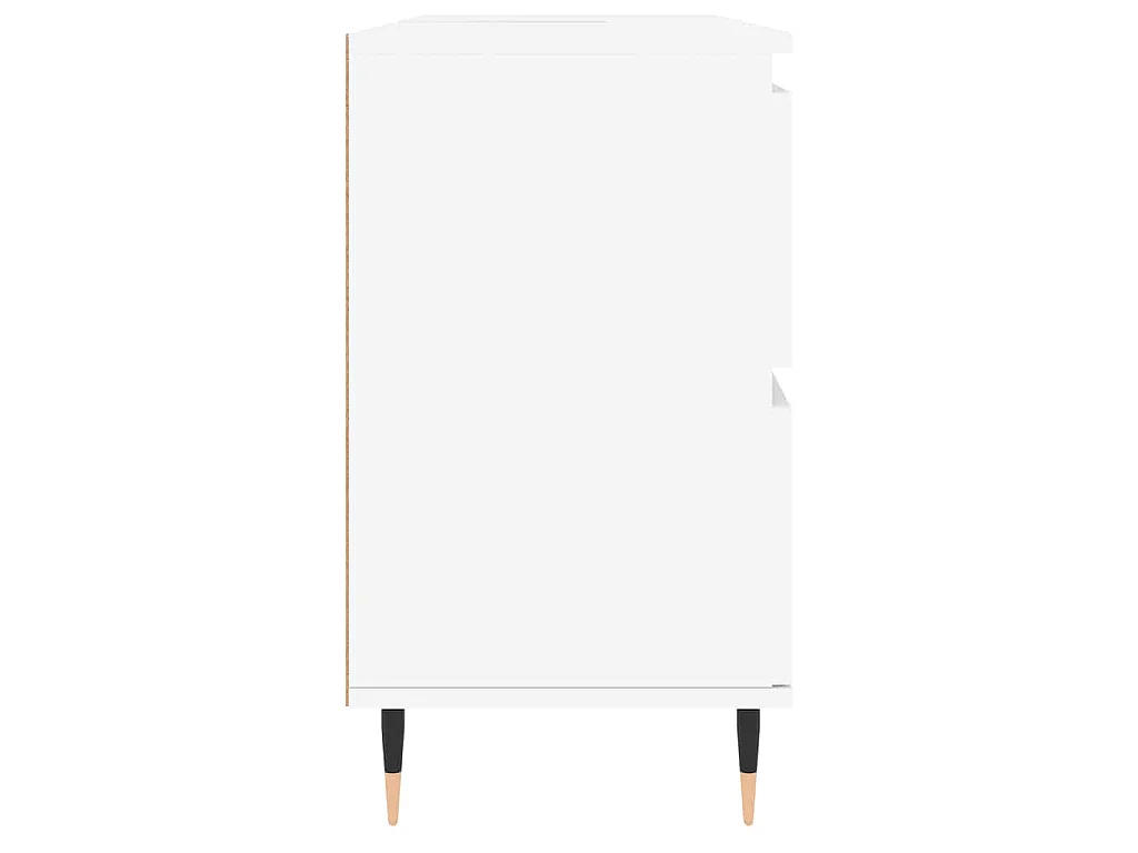Badkamerkast 80x33x60 cm bewerkt hout wit
