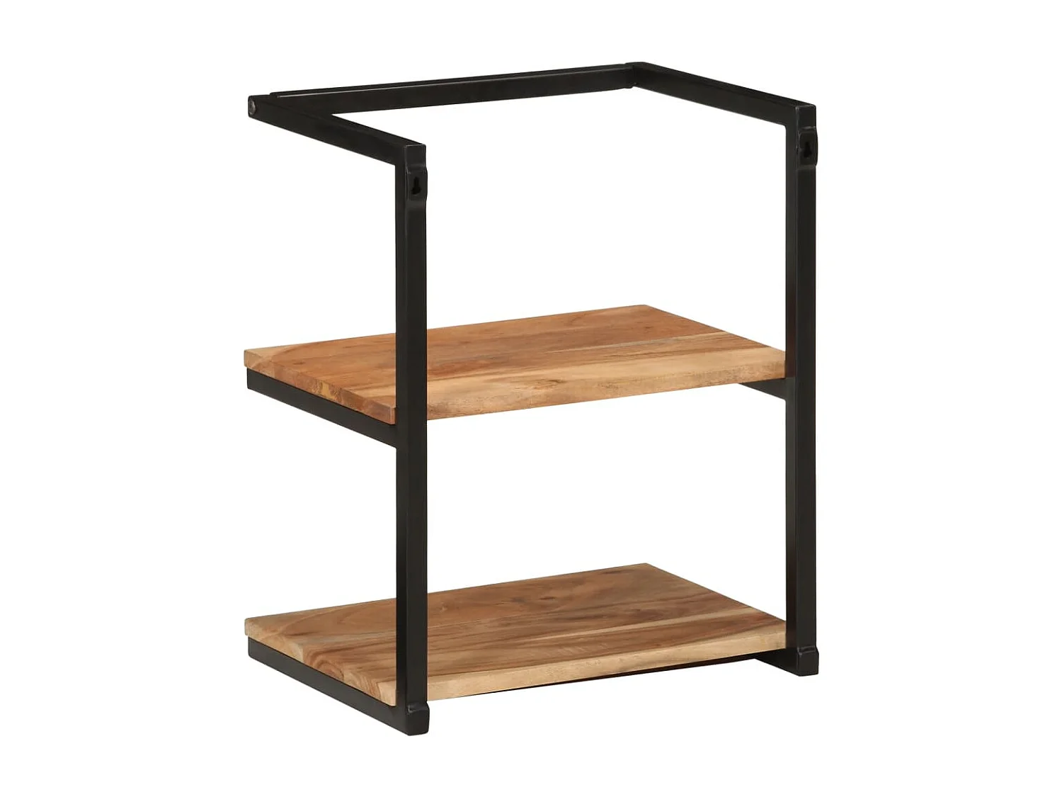 Wandregal 40x30x50 cm Massivholz Akazie und Eisen