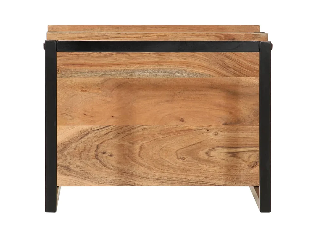 Wandschap 40x30x50 cm massief acaciahout en ijzer