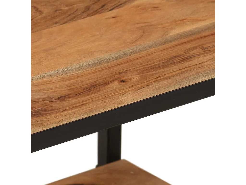 Wandschap 40x30x50 cm massief acaciahout en ijzer