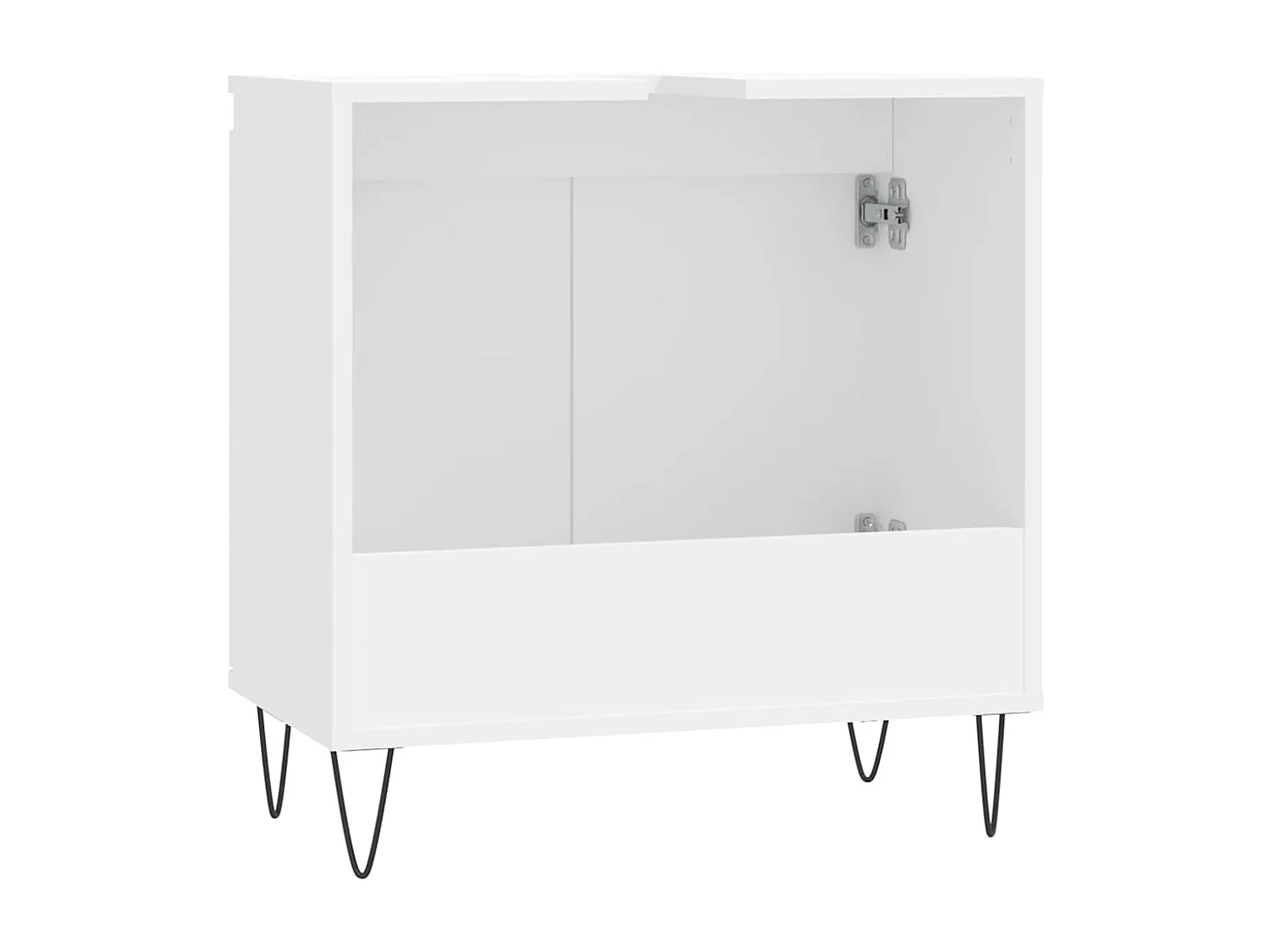 Armoire de salle de bain blanc 58x33x60 cm bois d'ingénierie