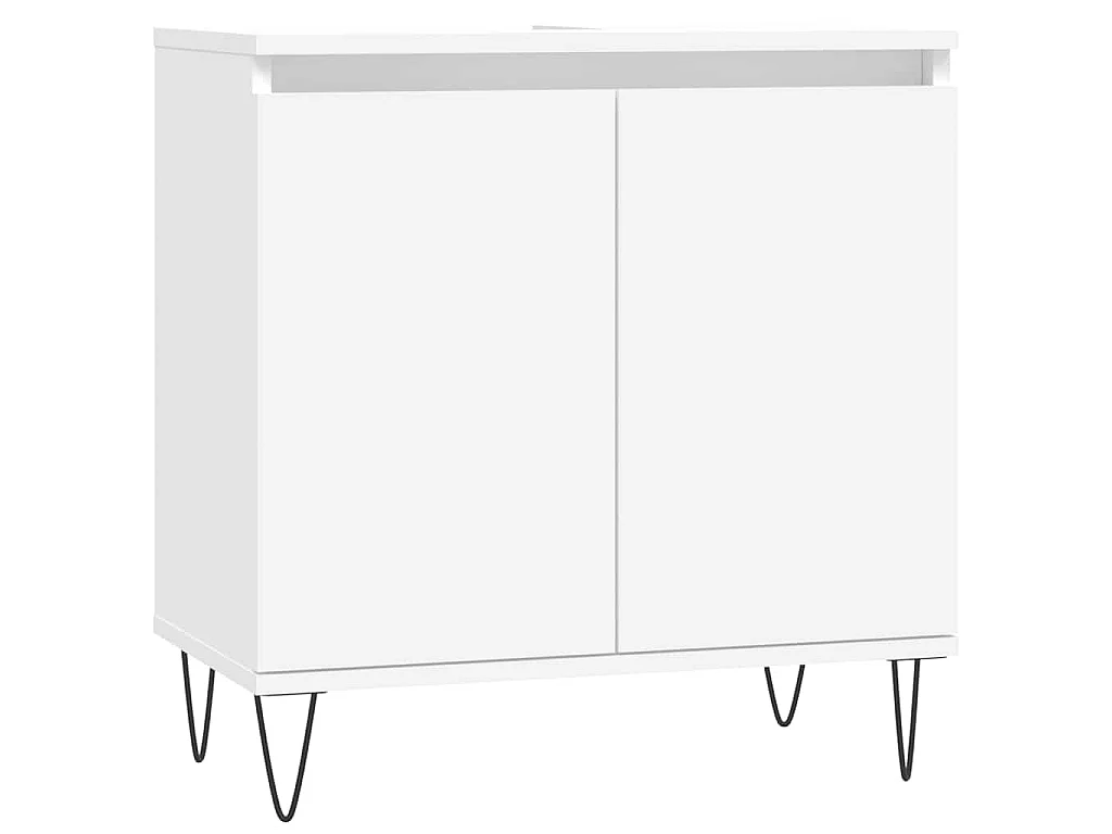 Armoire de salle de bain blanc 58x33x60 cm bois d'ingénierie