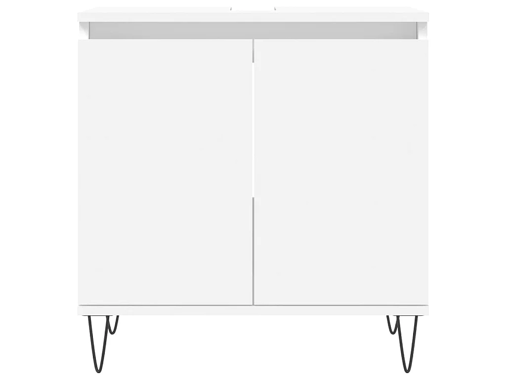 Armoire de salle de bain blanc 58x33x60 cm bois d'ingénierie