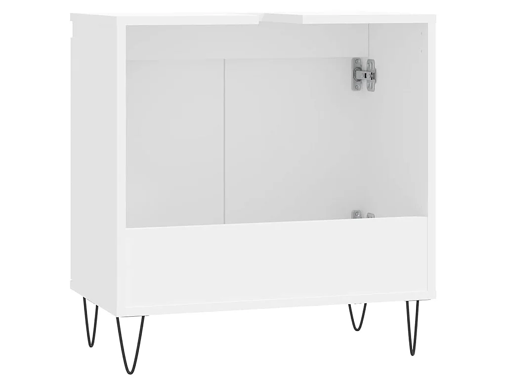 Armoire de salle de bain blanc 58x33x60 cm bois d'ingénierie
