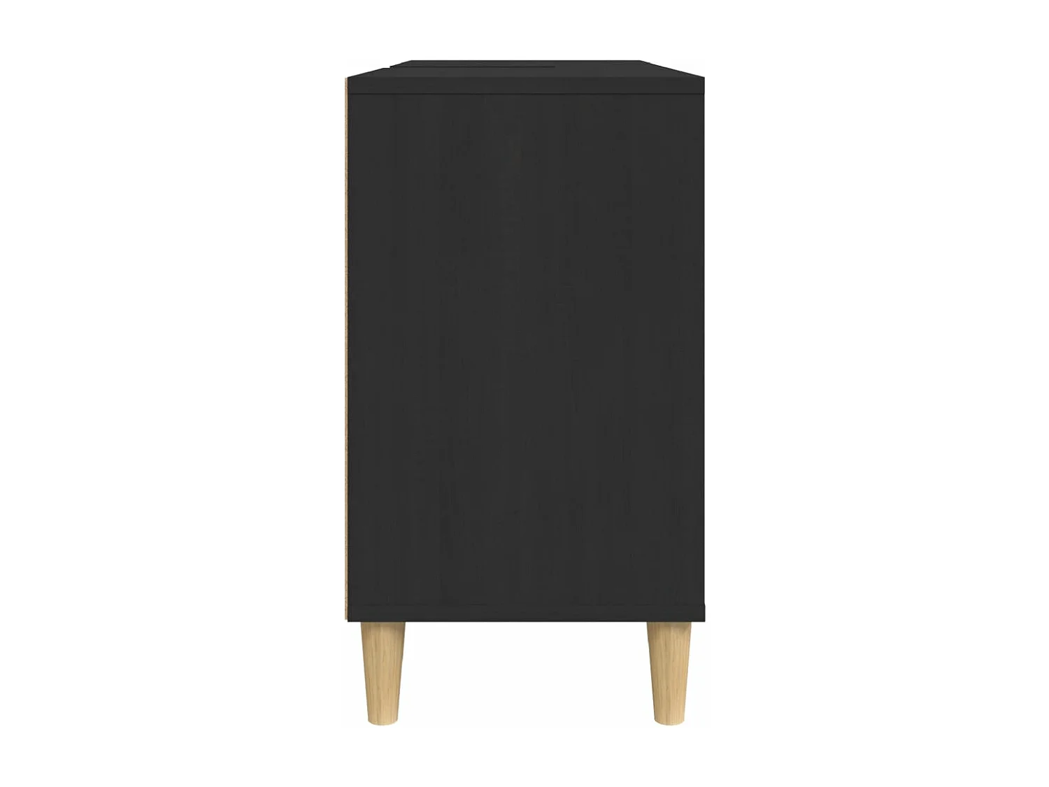 Armario para lavabo madera contrachapada negro 80x33x60 cm