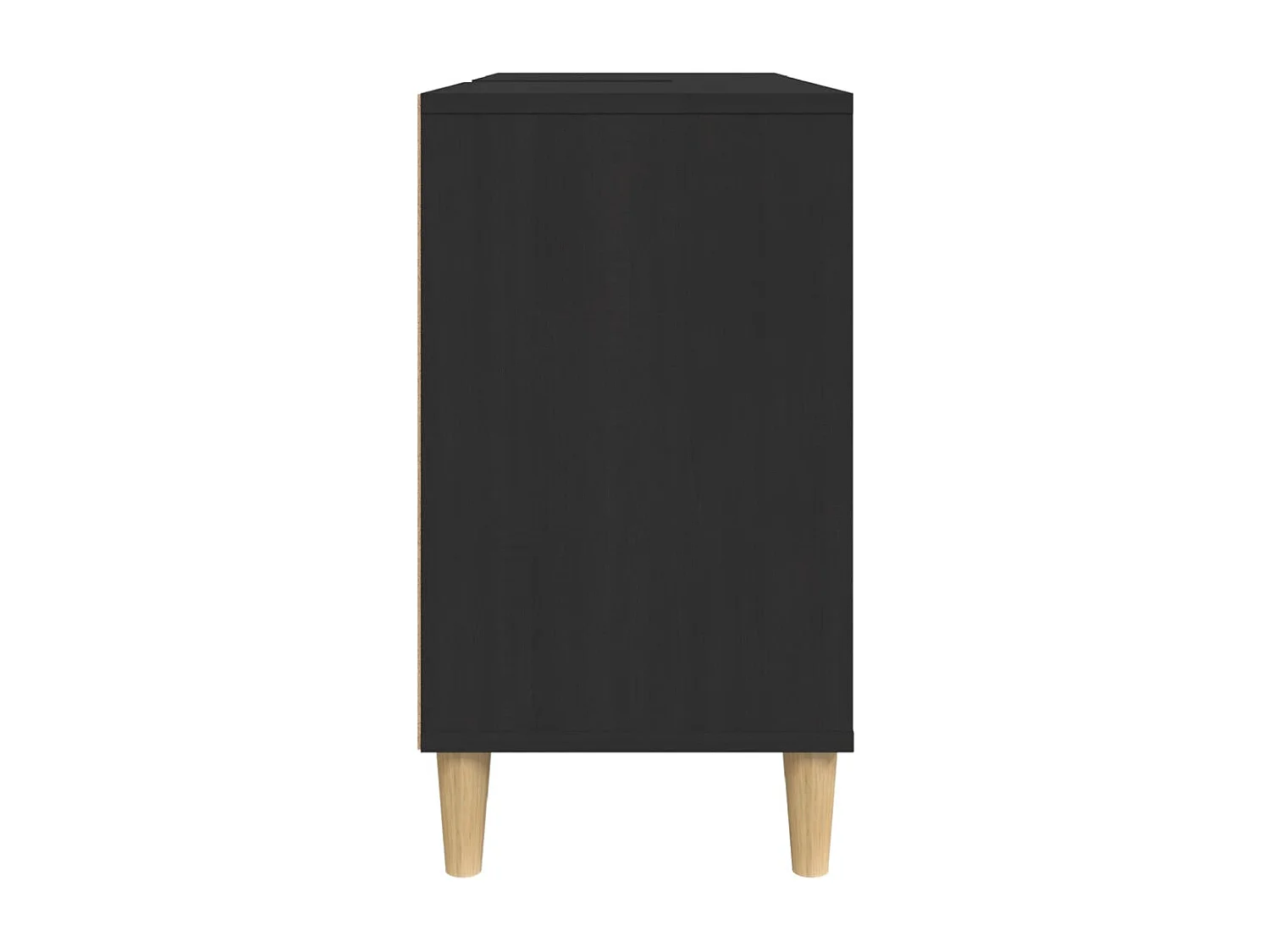 Waschbeckenunterschrank Schwarz 80x33x60 cm Holzwerkstoff
