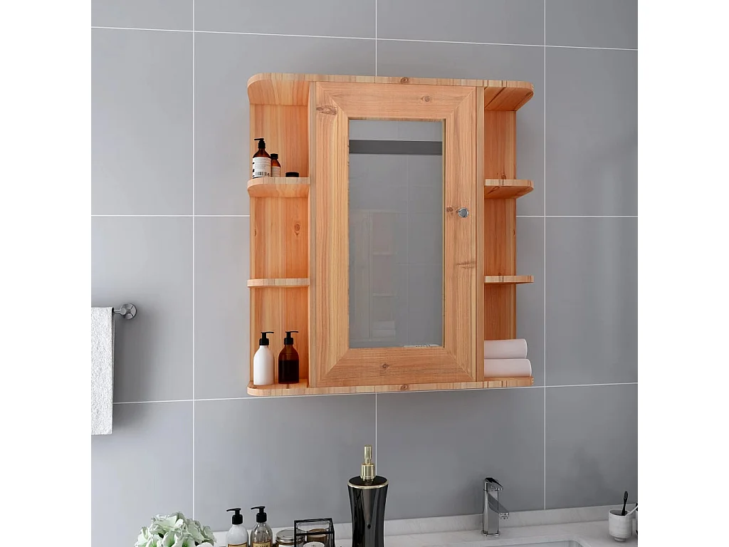 Bad-Spiegelschrank Eichefarben 66x17x63 cm MDF