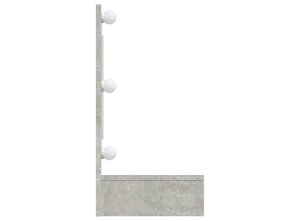 Spiegelkast met LED-verlichting 90x31,5x62 cm betongrijs