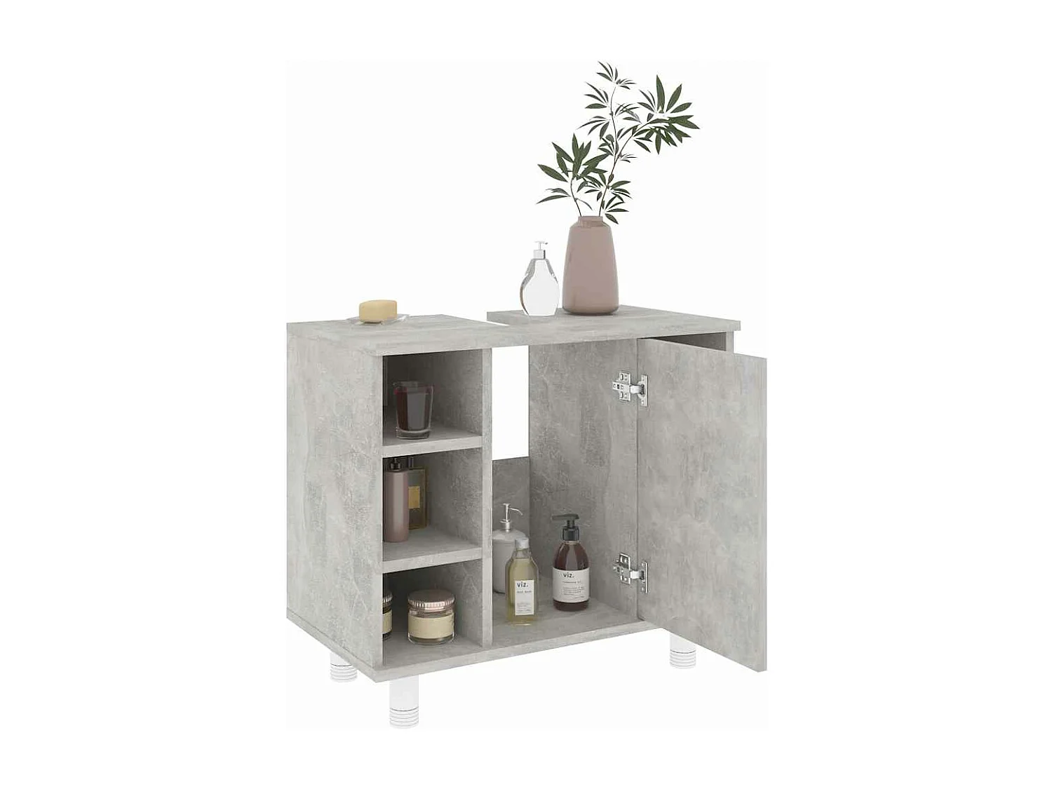 Mobile da Bagno Grigio Cemento 60x32x53,5 cm Legno Multistrato