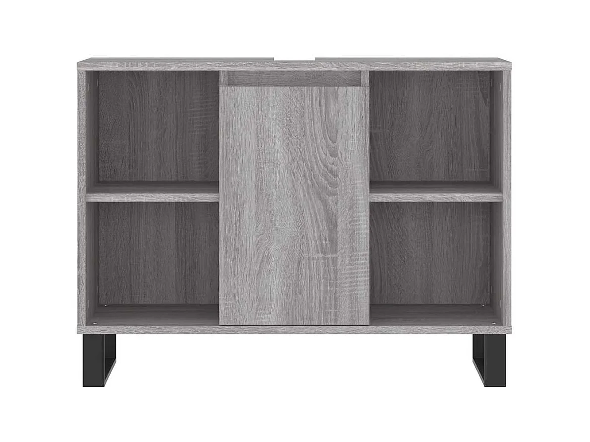 Armoire salle de bain sonoma gris 80x33x60 cm bois d'ingénierie