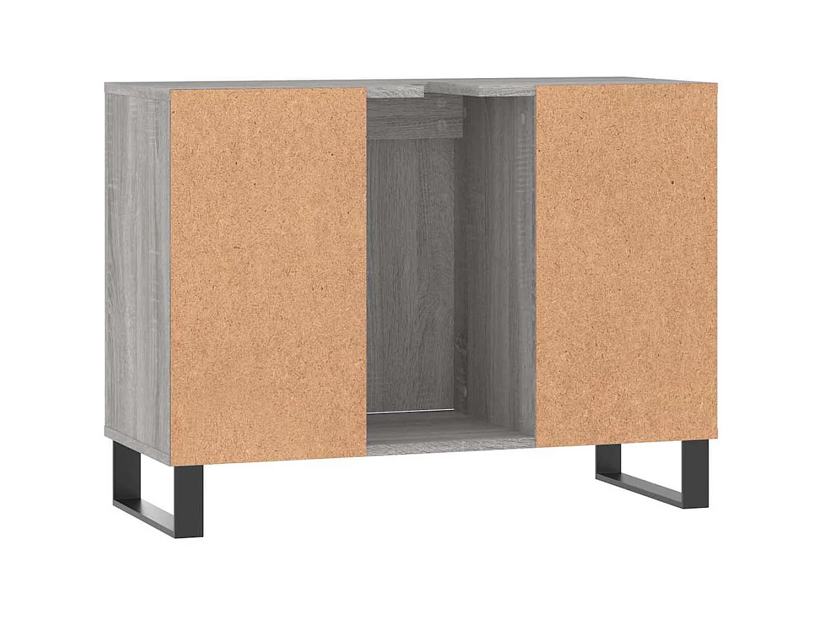 Armoire salle de bain sonoma gris 80x33x60 cm bois d'ingénierie