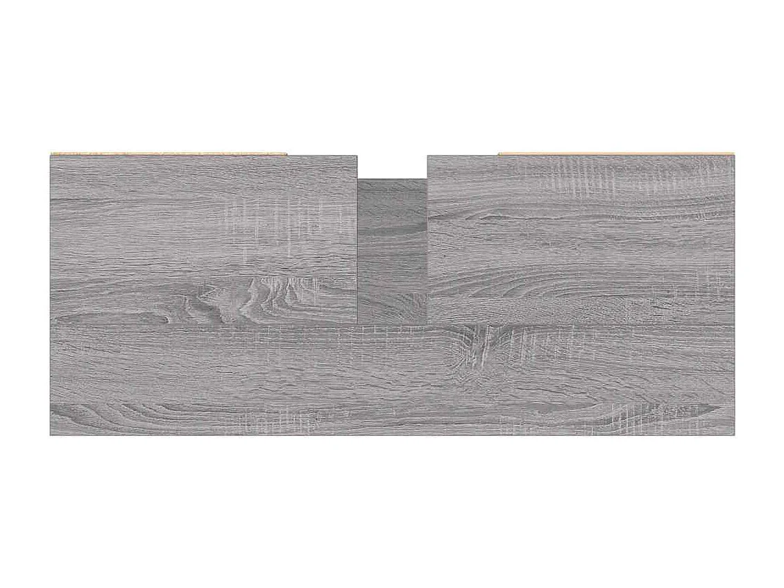 Badkamerkast 80x33x60 cm bewerkt hout grijs sonoma eikenkleurig