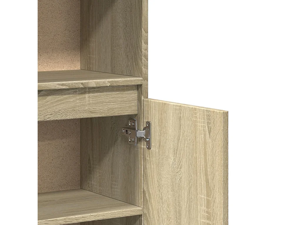 Armario de baño madera contrachapada roble Sonoma 30x30x100 cm