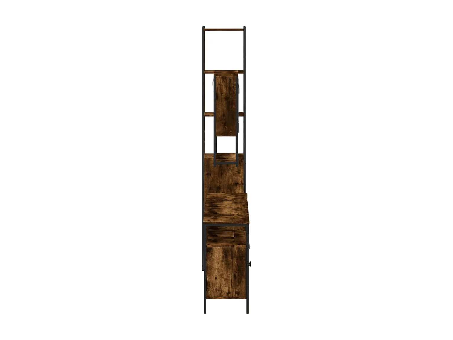 4-tlg. Badmöbel-Set Räuchereiche Holzwerkstoff