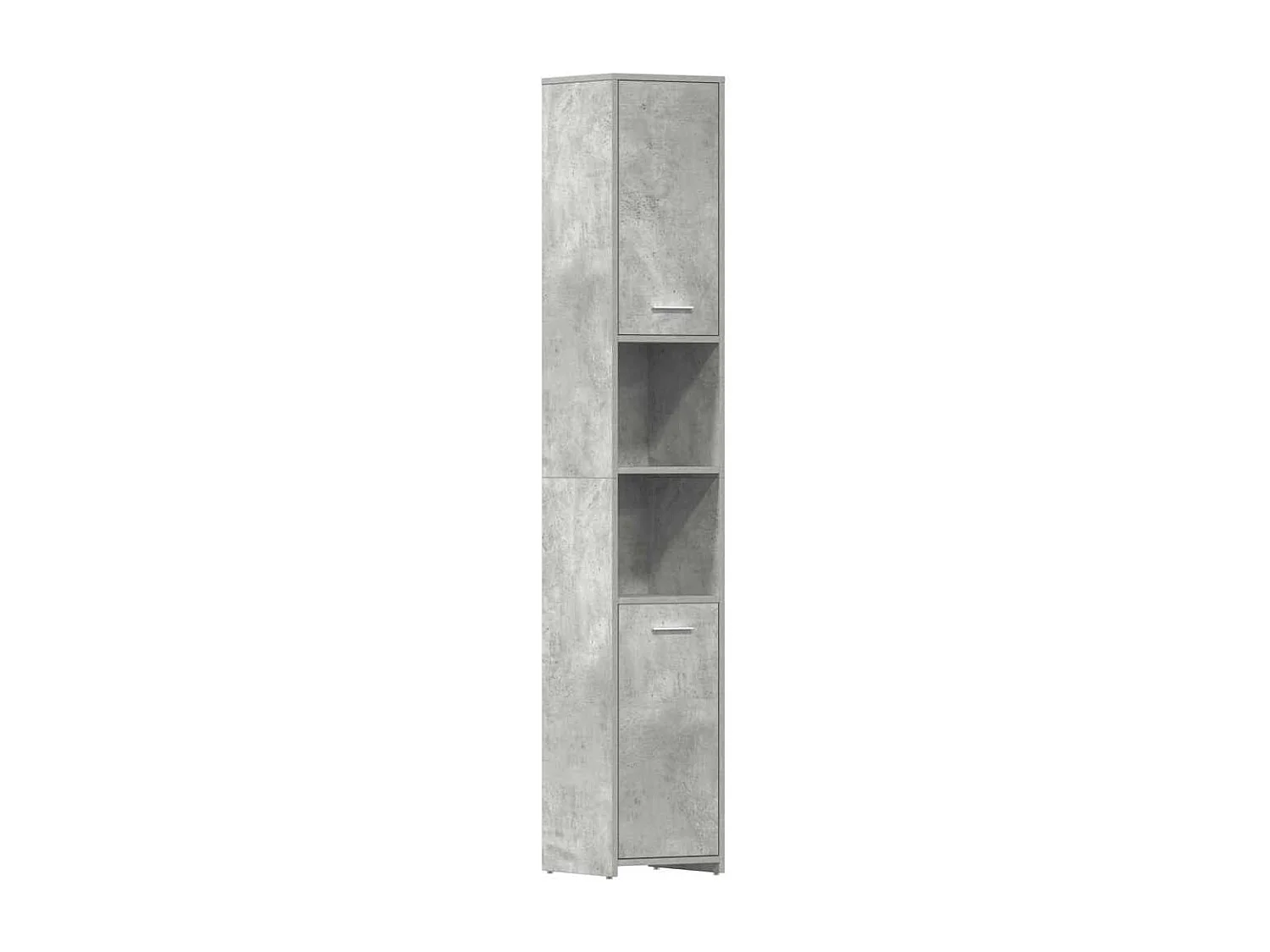 Badkamerkast 30x30x183,5 cm bewerkt hout betongrijs