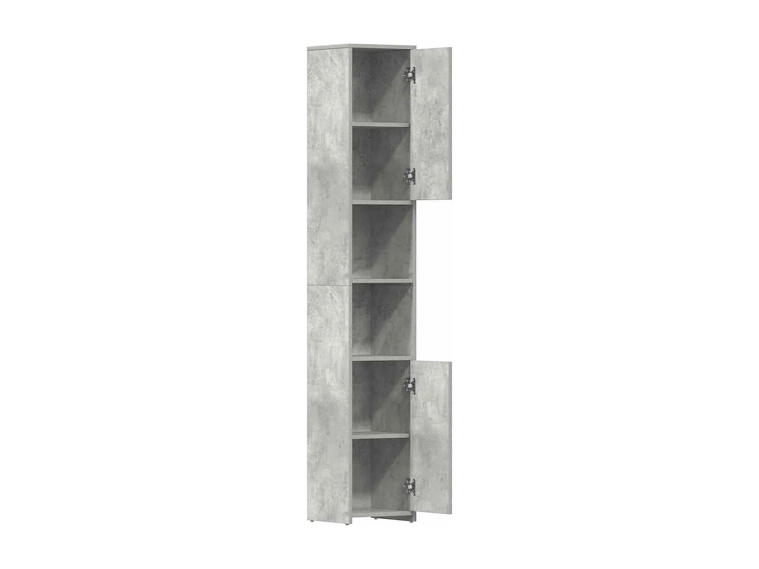 Badkamerkast 30x30x183,5 cm bewerkt hout betongrijs