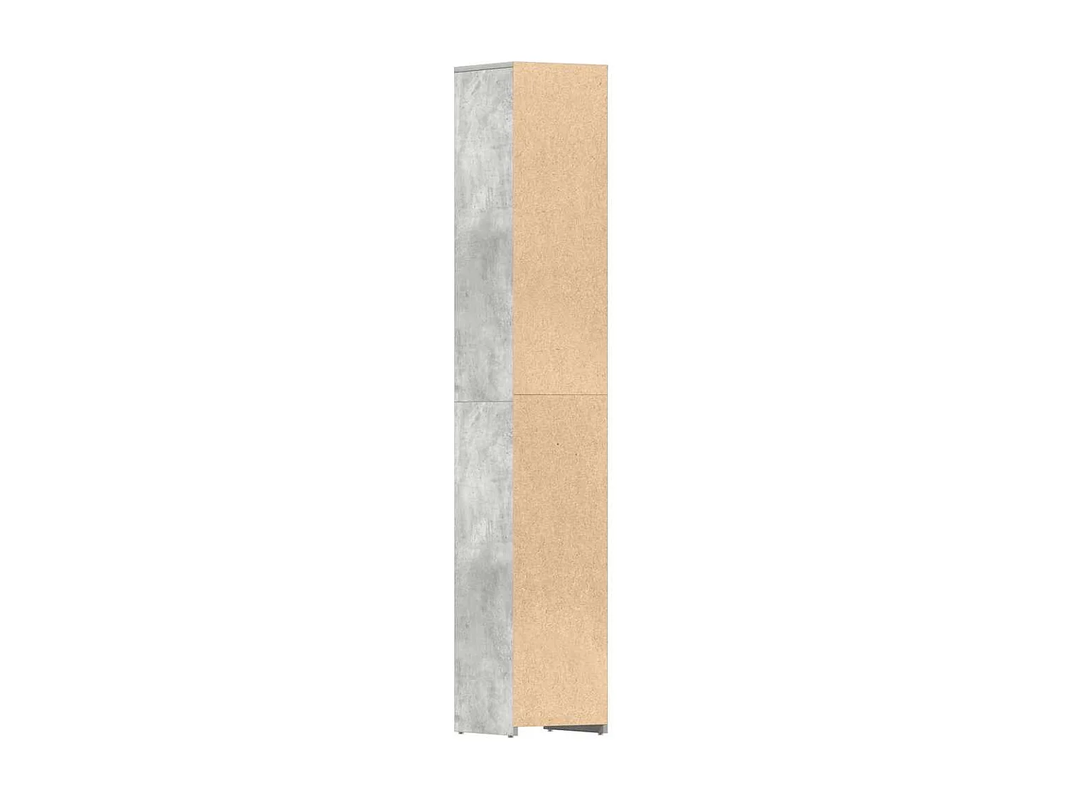 Badkamerkast 30x30x183,5 cm bewerkt hout betongrijs