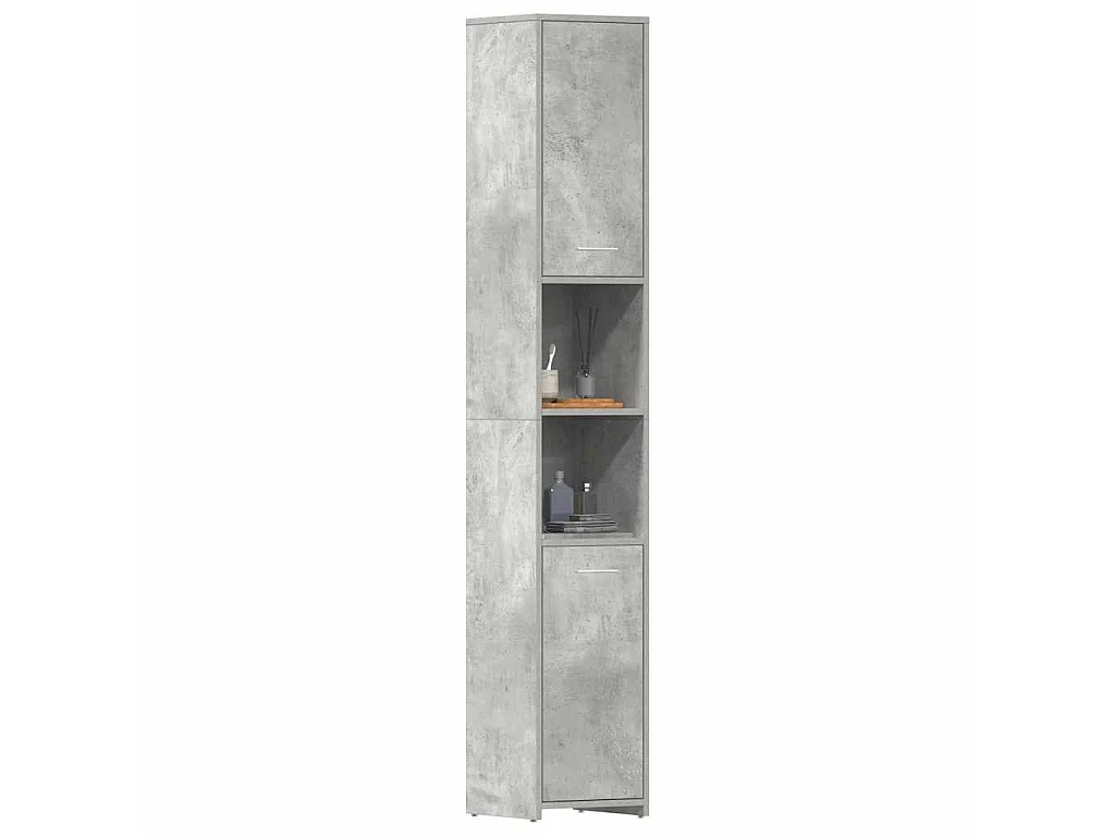 Armoire de salle de bain Gris béton Bois d'ingénierie