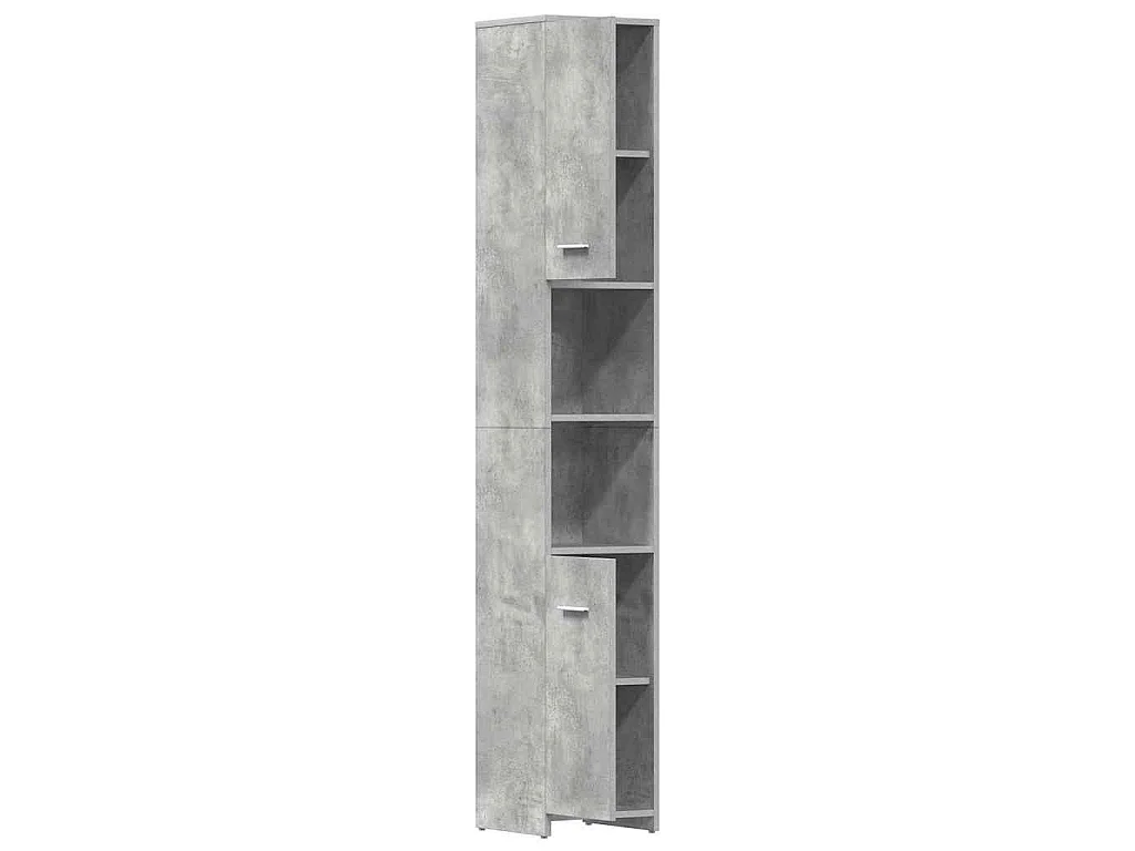 Armoire de salle de bain Gris béton Bois d'ingénierie