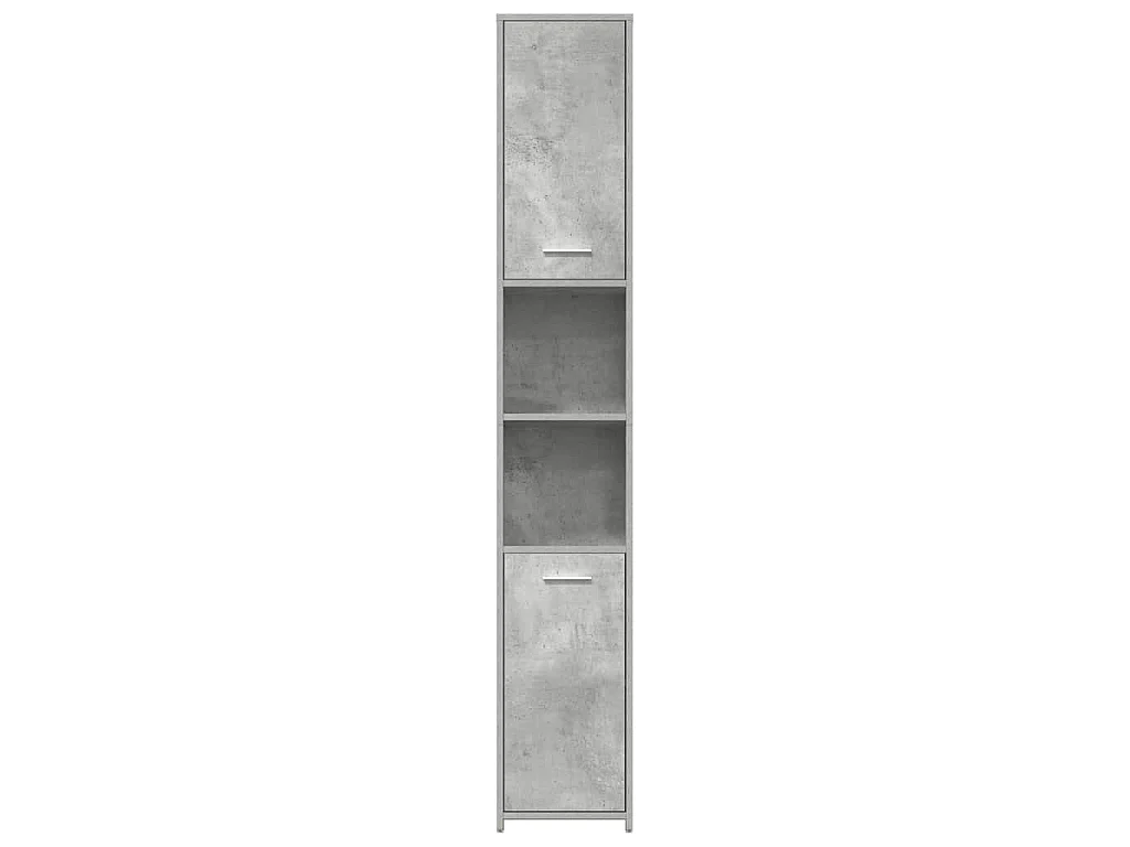Badkamerkast 30x30x183,5 cm bewerkt hout betongrijs