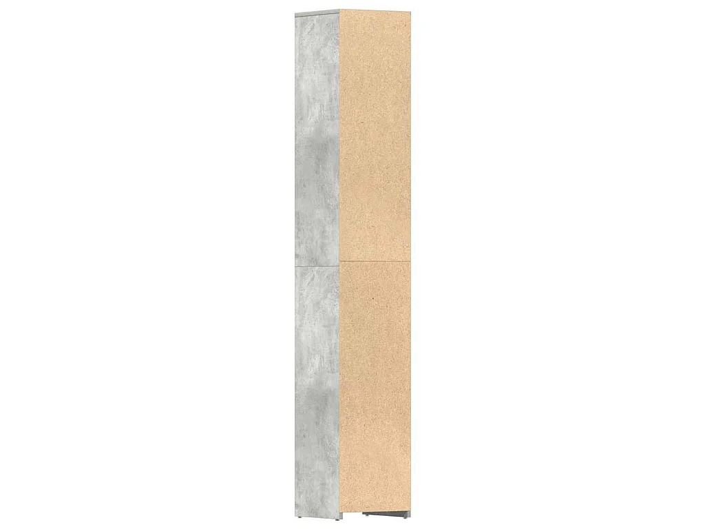 Badkamerkast 30x30x183,5 cm bewerkt hout betongrijs