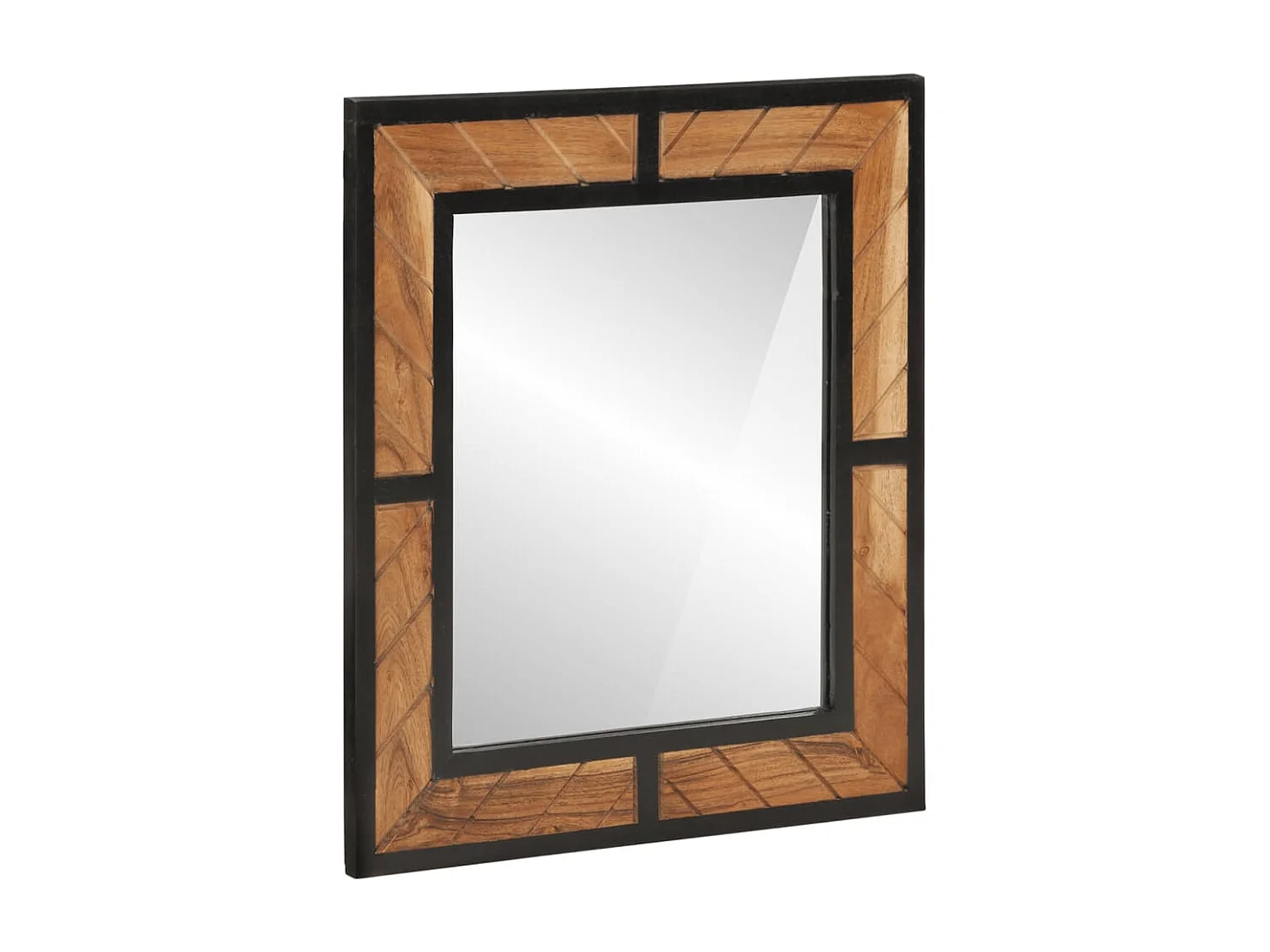 2-tlg. Badmöbel-Set Eisen und Massivholz Akazie