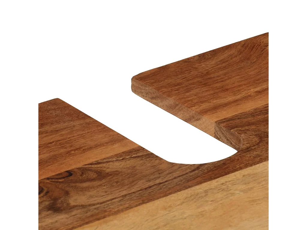 2-tlg. Badmöbel-Set Eisen und Massivholz Akazie