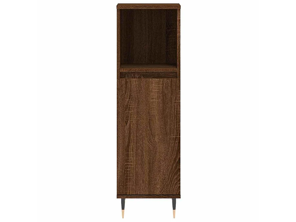Armoire de bain chêne marron 30x30x100 cm bois d'ingénierie