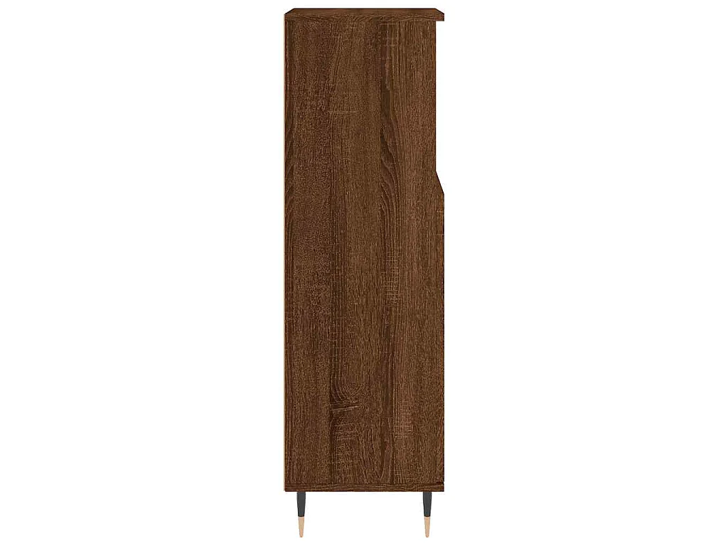 Armoire de bain chêne marron 30x30x100 cm bois d'ingénierie