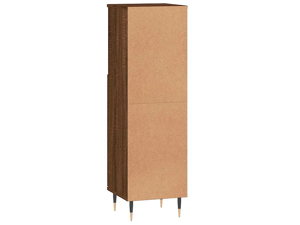 Armoire de bain chêne marron 30x30x100 cm bois d'ingénierie