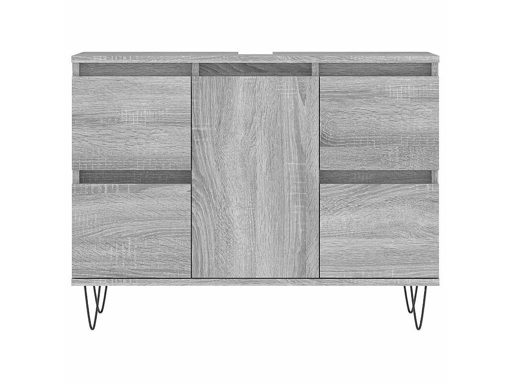 Mueble de baño madera de ingeniería gris Sonoma 80x33x60 cm