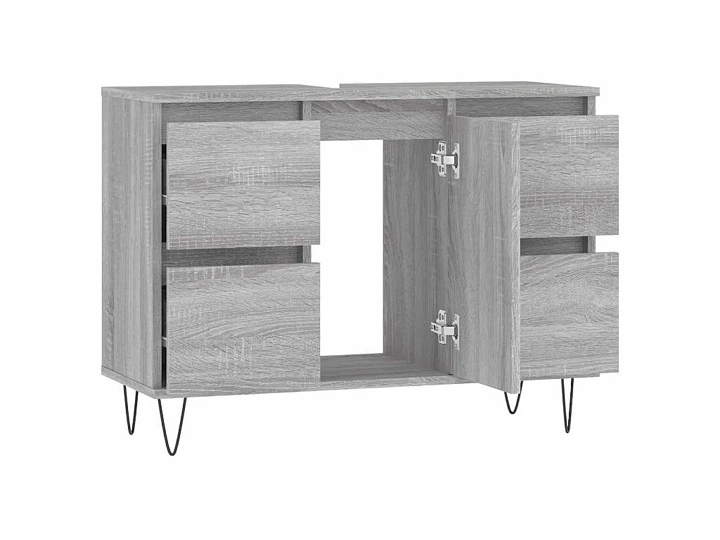 Mueble de baño madera de ingeniería gris Sonoma 80x33x60 cm