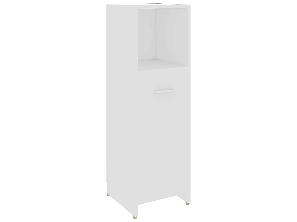 Badezimmerschrank Weiß 30x30x95 cm Holzwerkstoff
