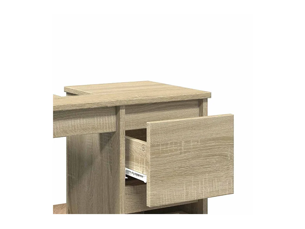 Badkamerkast 65x33x60 cm bewerkt hout sonoma eikenkleurig