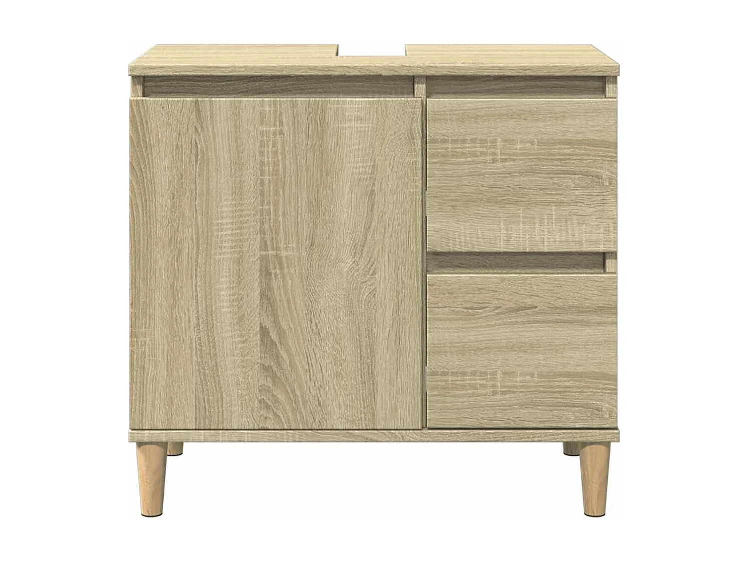 Armoire salle de bain chêne sonoma 65x33x60 cm