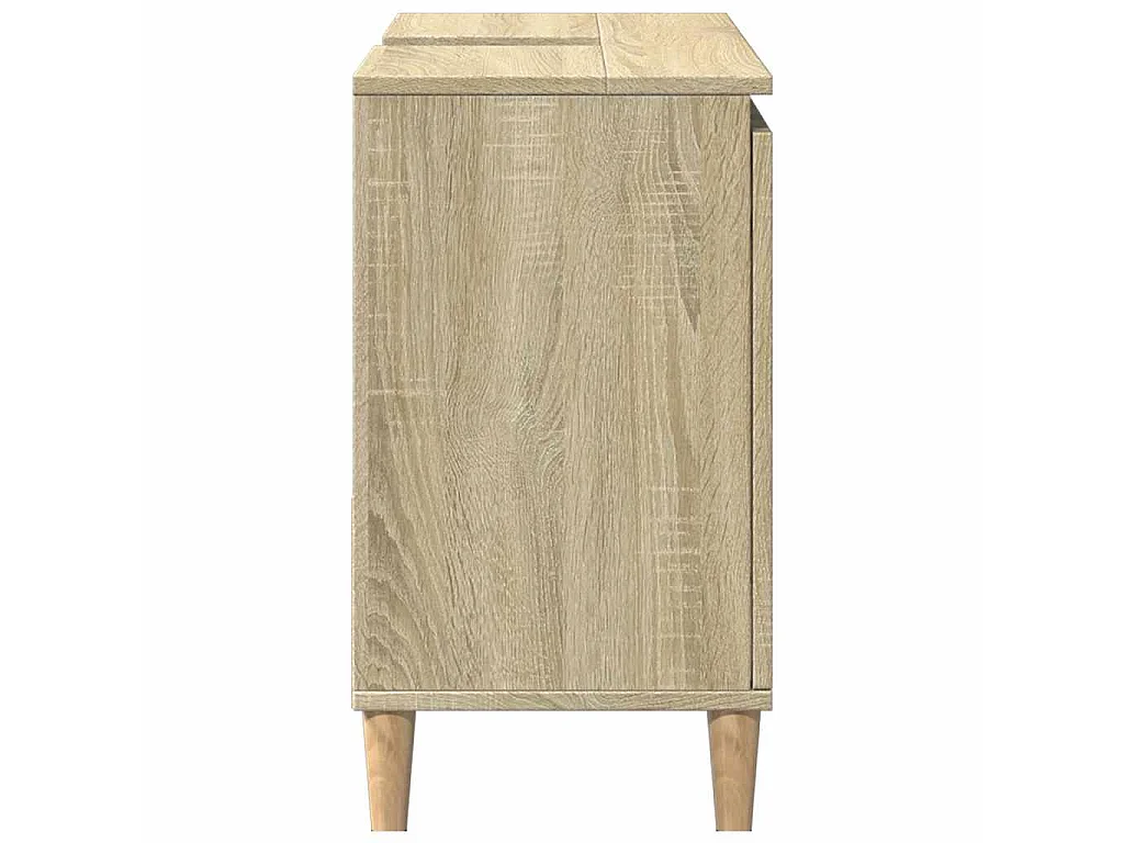 Badkamerkast 65x33x60 cm bewerkt hout sonoma eikenkleurig