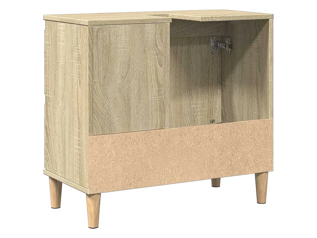 Badkamerkast 65x33x60 cm bewerkt hout sonoma eikenkleurig