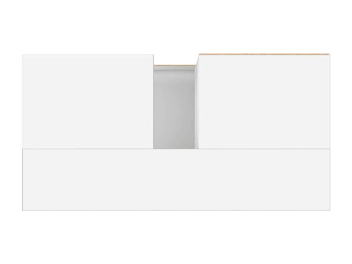 Badkamerkast 65x33x60 cm bewerkt hout wit