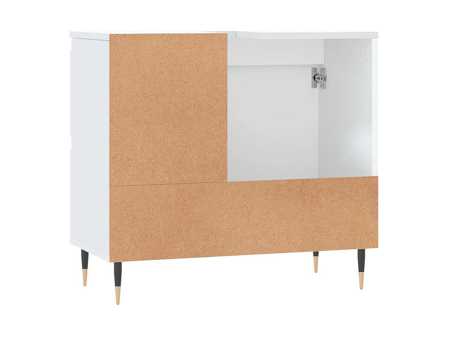 Badschrank Weiß 65x33x60 cm Holzwerkstoff