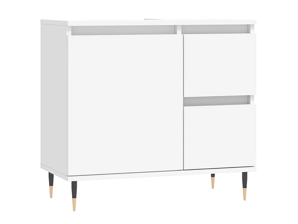 Armoire de salle de bain blanc 65x33x60 cm bois d'ingénierie