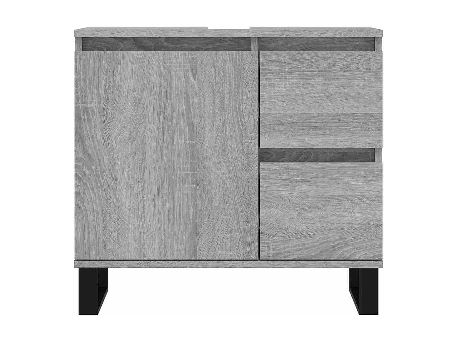 Armoire de bain sonoma gris 65x33x60 cm bois d'ingénierie