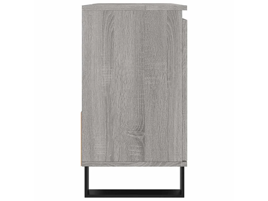 Badkamerkast 65x33x60 cm bewerkt hout grijs sonoma eikenkleurig