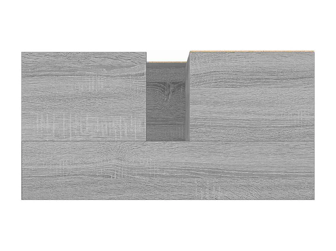 Badkamerkast 65x33x60 cm bewerkt hout grijs sonoma eikenkleurig