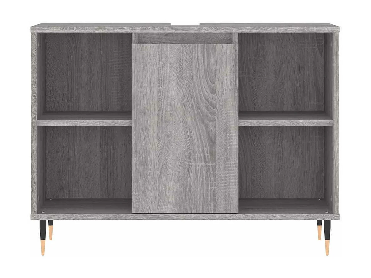 Armoire salle de bain sonoma gris 80x33x60 cm bois d'ingénierie