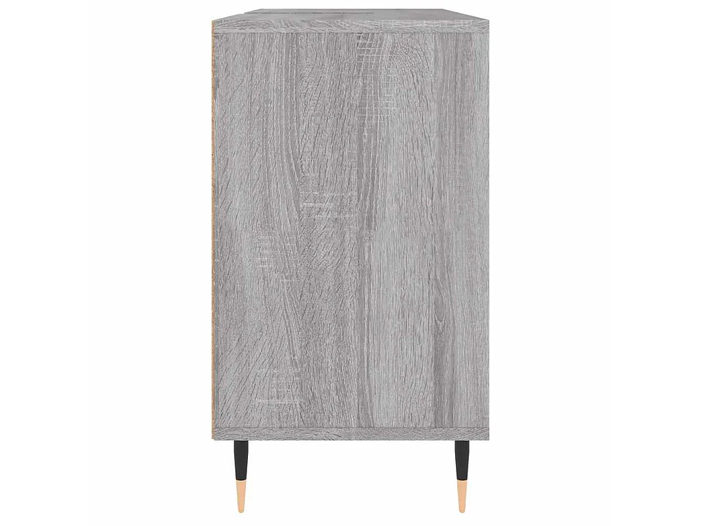 Badkamerkast 80x33x60 cm bewerkt hout grijs sonoma eikenkleurig