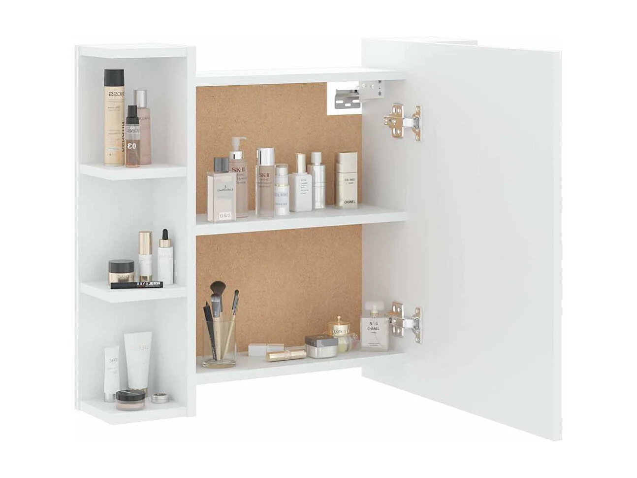 Spiegelschrank mit LED Weiß 70x16,5x60 cm