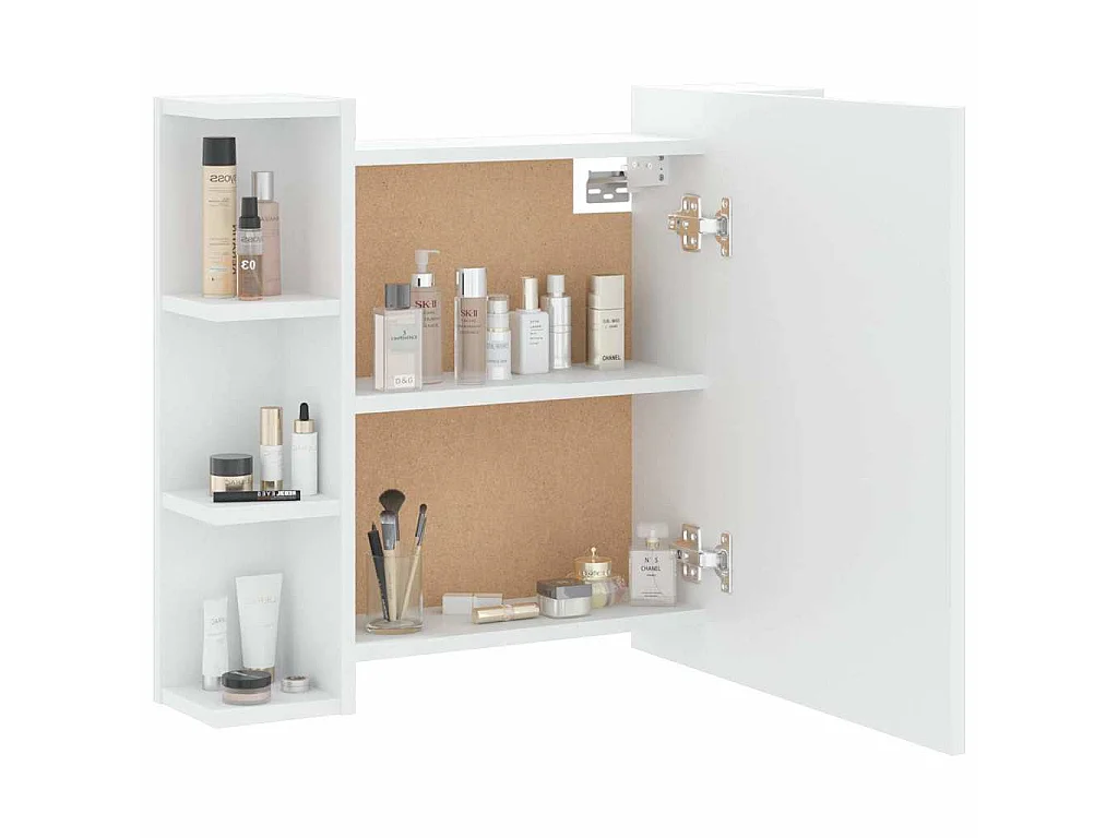 Spiegelschrank mit LED Weiß 70x16,5x60 cm