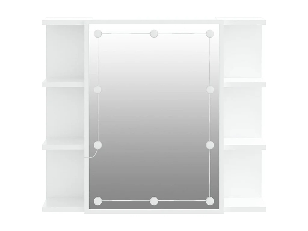 Spiegelschrank mit LED Weiß 70x16,5x60 cm