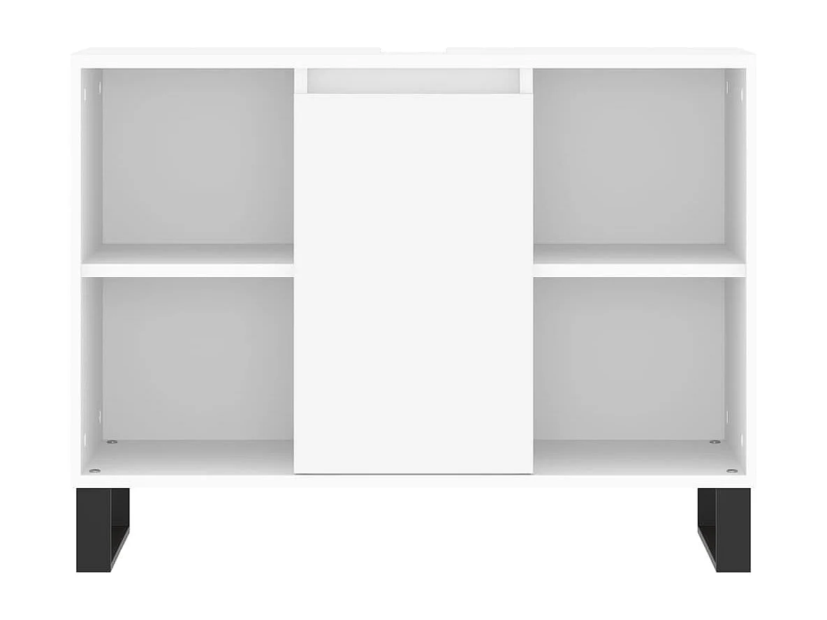 Set Mobili da Bagno 3 pz Bianco in Legno Multistrato